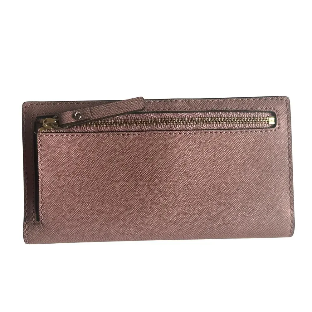 Kate Spade Laurel Street Stacy Wallet Dusty Peony Saffiano Leather